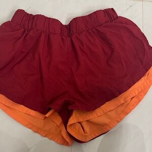 FP Movement by Free People Red and Orange Athletic Shorts